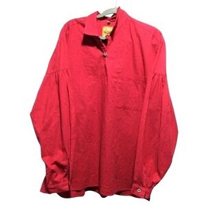 Wah Maker Frontier Mens Large Red Pullover  Clothing Western Pioneer Shirt USA